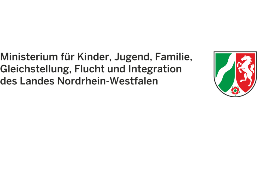 Logo Ministerium für Kinder, Jugend, Familie, Gleichstellung, Flucht und Integration des Landes Nordrhein-Westfalen